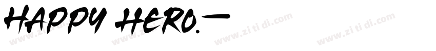 Happy hero.字体转换